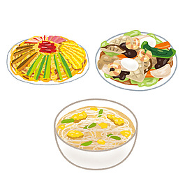 日本水彩手繪食物圖標(biāo)設(shè)計(jì)素材