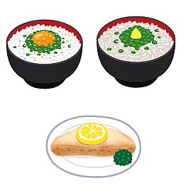 日本食物水彩手绘食物图标设计素材
