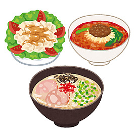 日本食物水彩手绘食物图标设计素材
