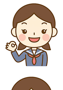 卡通可愛扁平化人物表情圖宣傳設(shè)計(jì)矢量素材