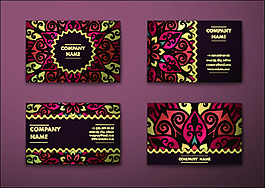 紅色復(fù)古高端花紋卡片設(shè)計(jì)矢量素材