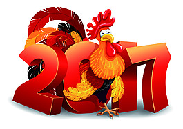 雞年圣誕節新年矢量素材