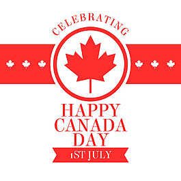 扁平化設計加拿大國慶日背景