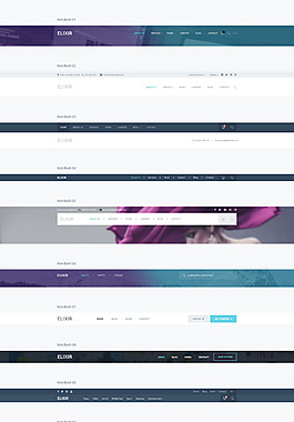 网站导航条网页UI模板