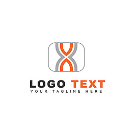 抽象X字母標志logo