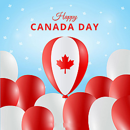 加拿大國慶日氣球背景