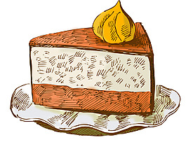 蛋糕卡通素描素材