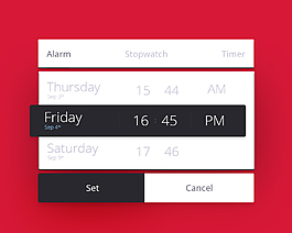 日期设定提醒界面网页UI素材