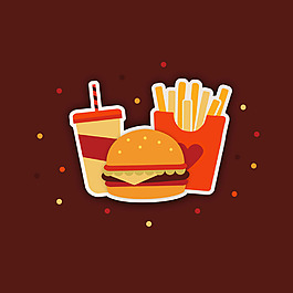 彩色汉堡快餐菜单背景