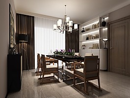 現(xiàn)代簡約餐廳裝修效果圖
