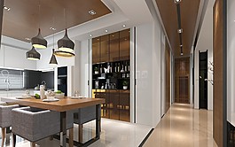 現(xiàn)代家居餐廳裝修效果圖