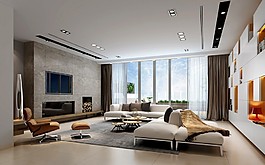 現(xiàn)代簡(jiǎn)約客廳裝修效果圖
