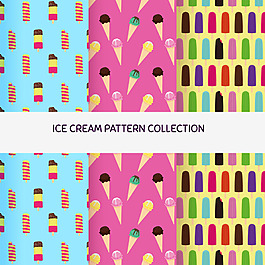 不同种类的冰淇淋装饰图案