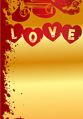 手繪愛情水墨背景