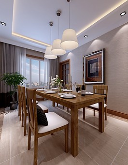 現(xiàn)代簡(jiǎn)約家居餐廳裝修效果圖