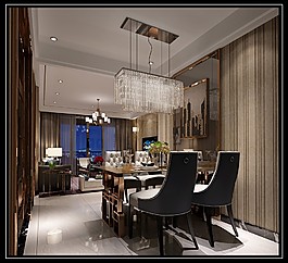 現(xiàn)代簡約餐廳裝修效果圖