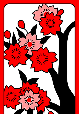 卡通花卉樹木裝飾