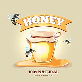 卡通蜂蜜農(nóng)場矢量素材