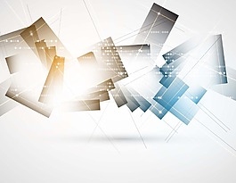 現(xiàn)代科技方塊矢量背景