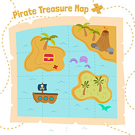 海盜寶藏地圖藏寶圖背景
