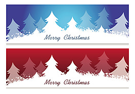 红色蓝色主题圣诞节背景图
