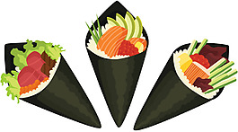 手繪日本美食壽司