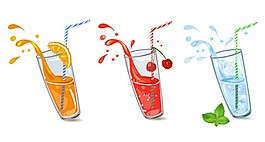 夏日果汁饮料背景图