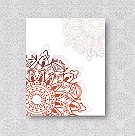 曼陀罗装饰花纹图案手册封面模板