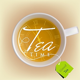 矢量茶饮茶杯图标