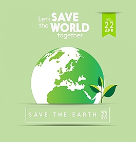 環保綠色地球日海報