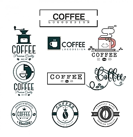 復古咖啡圖標標志