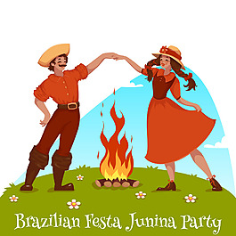 巴西六月节日矢量素材