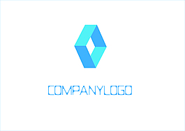 現代科技簡約方形logo