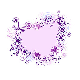 紫色心形元素