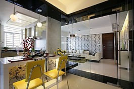 時(shí)尚餐廳餐桌效果圖