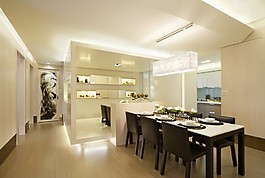 時(shí)尚餐廳餐桌效果圖