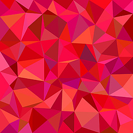 红色马赛克抽象多边形背景