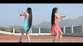 广场舞女孩跳舞人物视频素材