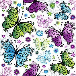 蝴蝶花紋背景圖片