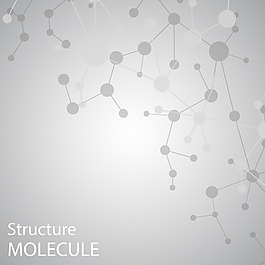 灰色简约多边形原子构造科技矢量背景素材