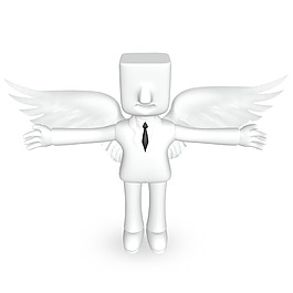 天使的翅膀3D人物元素