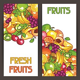 新鮮水果橫幅背景圖