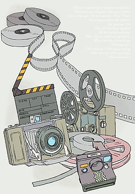 卡通相機電影放映機