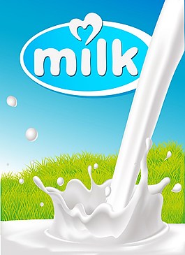 純天然牛奶背景圖