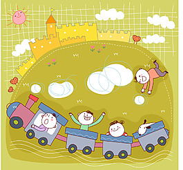 卡通玩具小火車