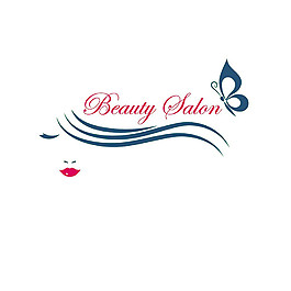 蝴蝶女性logo设计图片
