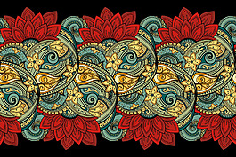 古典花紋背景圖片