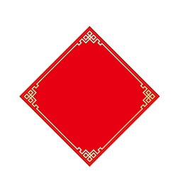 中國風紅色菱形邊框元素