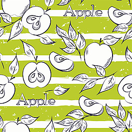 卡通蘋果條紋背景圖片