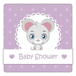 嬰兒淋浴背景與鼠標